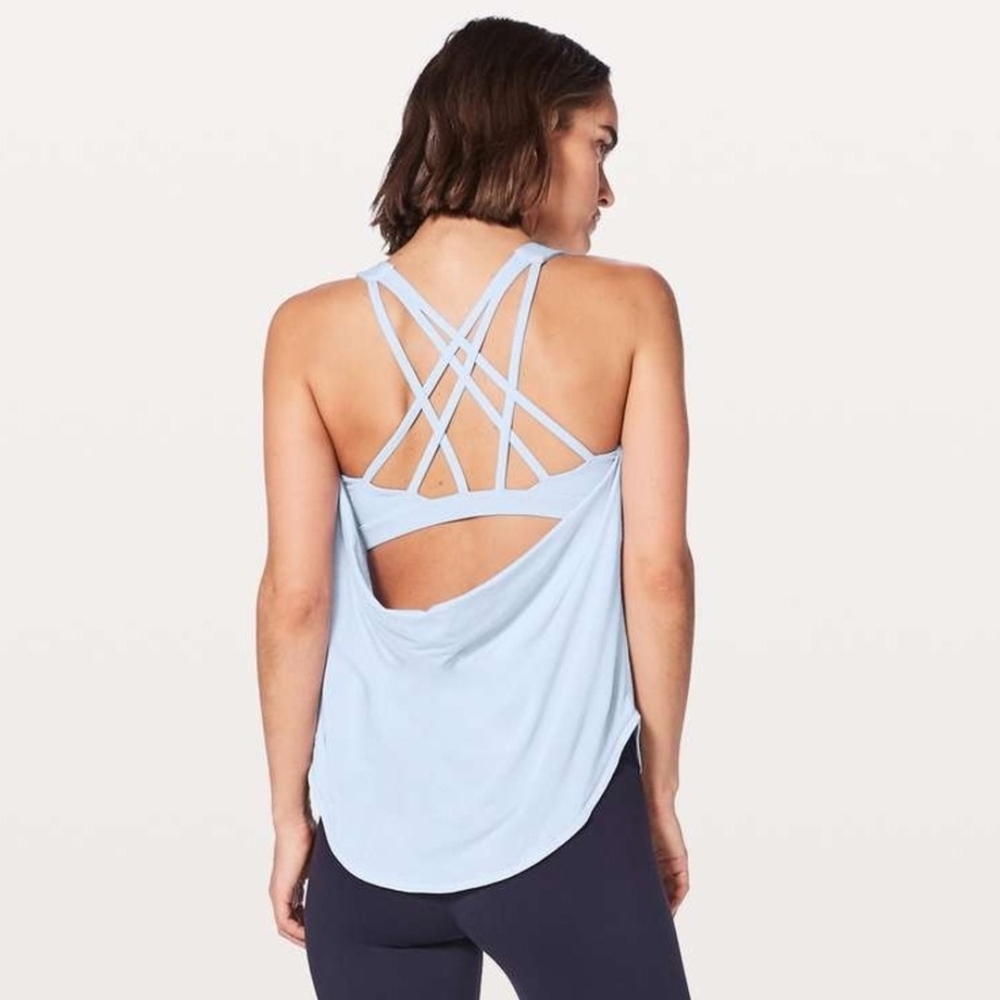 Lululemon Light Purple Tank Top With Built In  Sports Bra Size 4